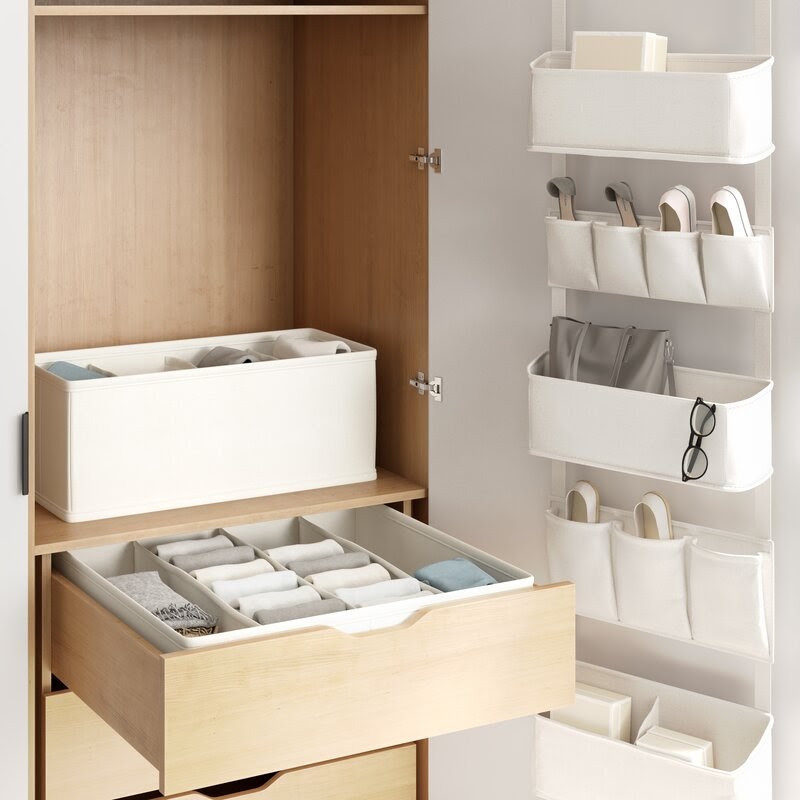 white closet organizer