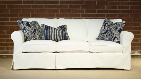 Indigo Shibori on Couch - Brentwod Textiles