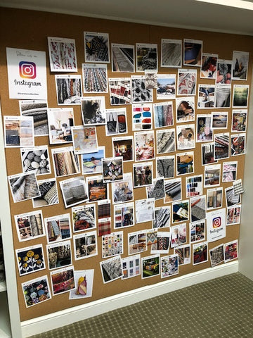 Brentwood Textiles Social Media Wall in Showroom