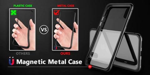 Magnetic Glass and Metal Phone Case