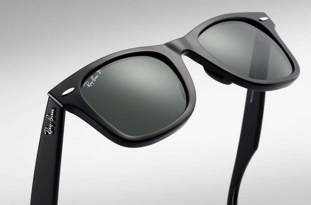 Rayban Original Wayfarer Polarized Sunglasses Black Green Classic Sunglass Pass