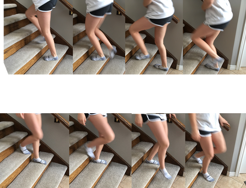 Stair exercise to strengthen balance and mobility, prevent falls