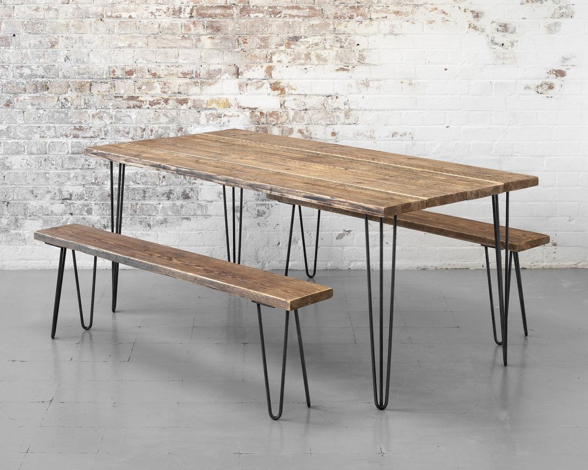 hairpin table and bench set