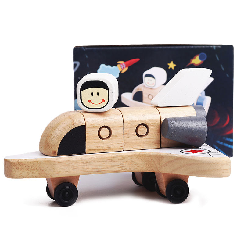 wooden spaceship toy