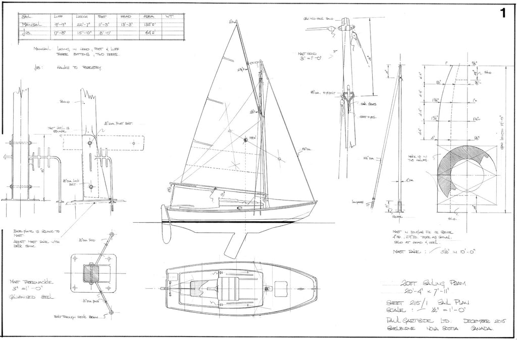 Gartside Boats 20FT Sailing Pram, Design #215