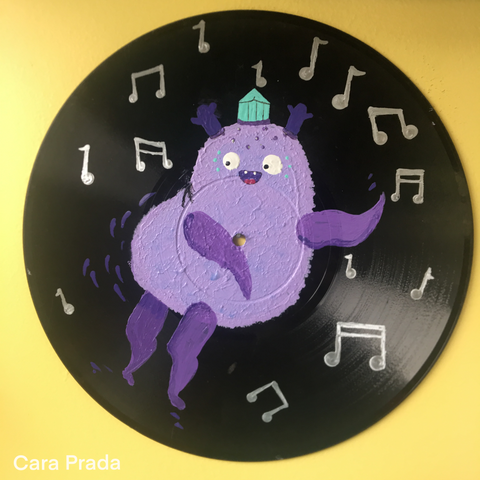 Weebeast fan art on a record by Cara Prada 