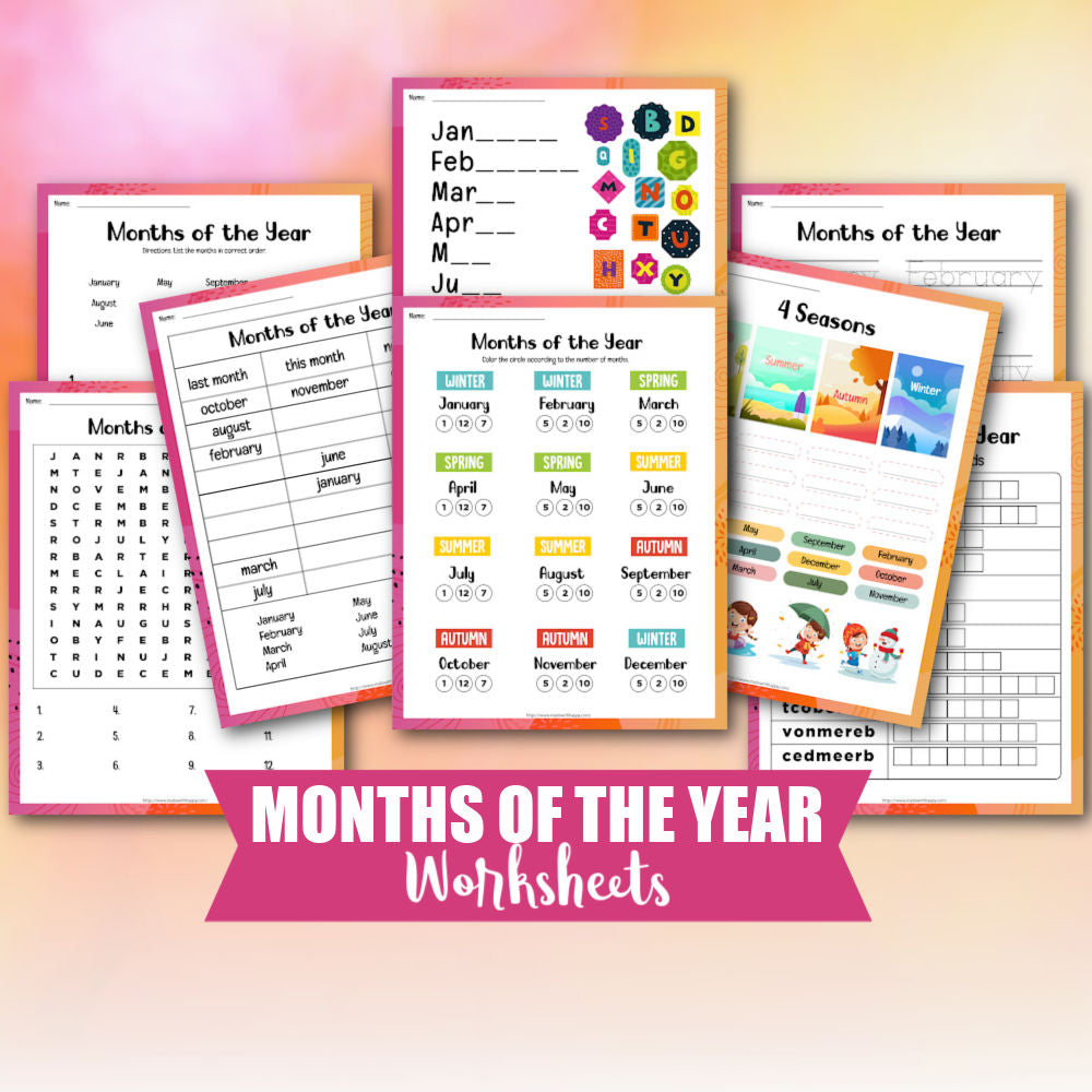 Months Of The Year Worksheets – Madewithhappy