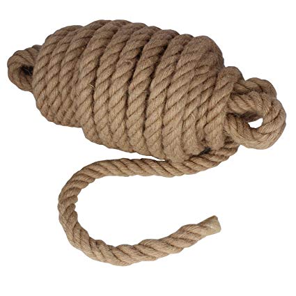 Rope weaved from hemp fibers
