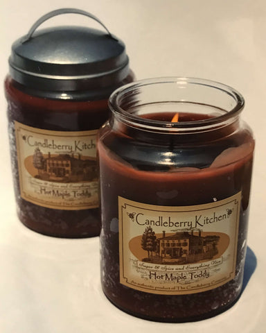 Old school Hot Maple Toddy Candle design