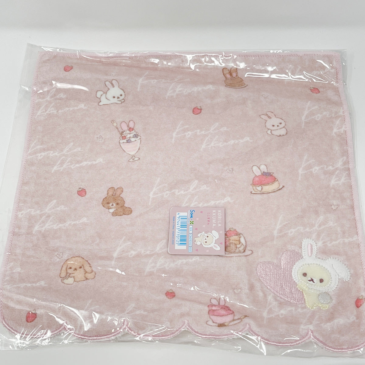 Korilakkuma Rabbit Tea time Towel Handkerchief Rilakkuma 9.8/"
