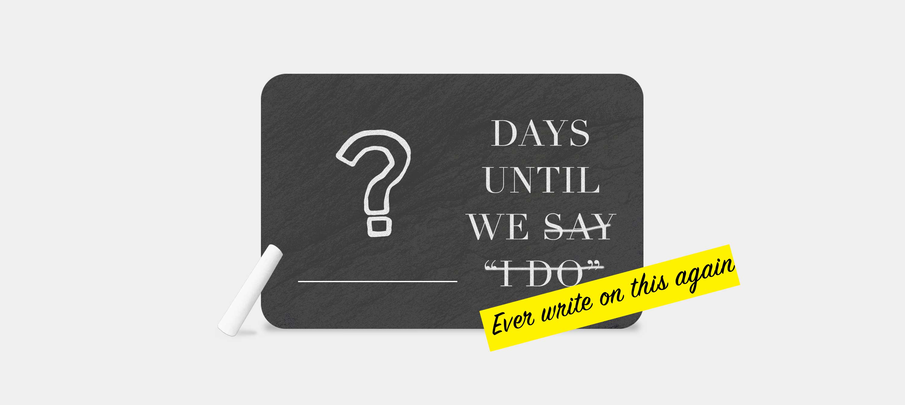 Chalkboard For Countdown To Engagement