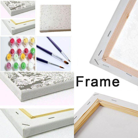 Framed Canvas for Paint by Numbers