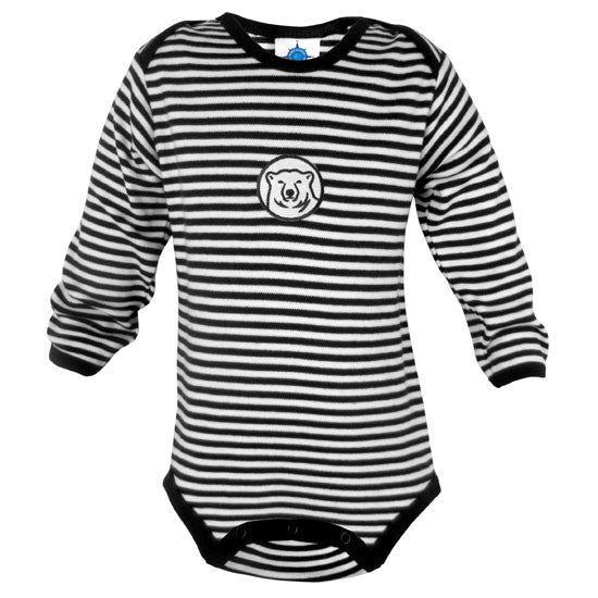 black and white striped bodysuit