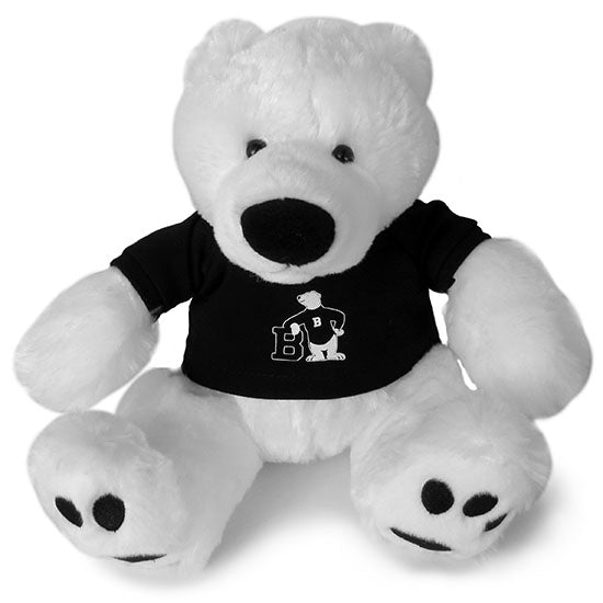 black white teddy bear