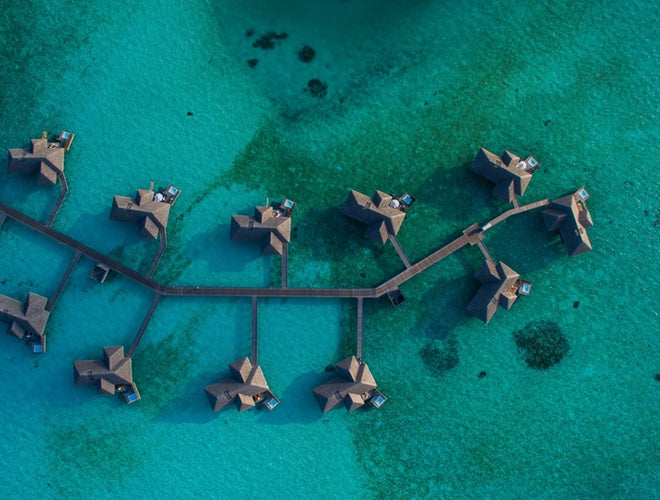 Over the water bungalows Maldives