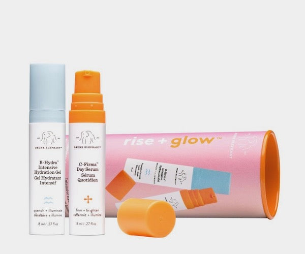 Drunk Elephant Rise and Glow Duo with hydration gel and serum