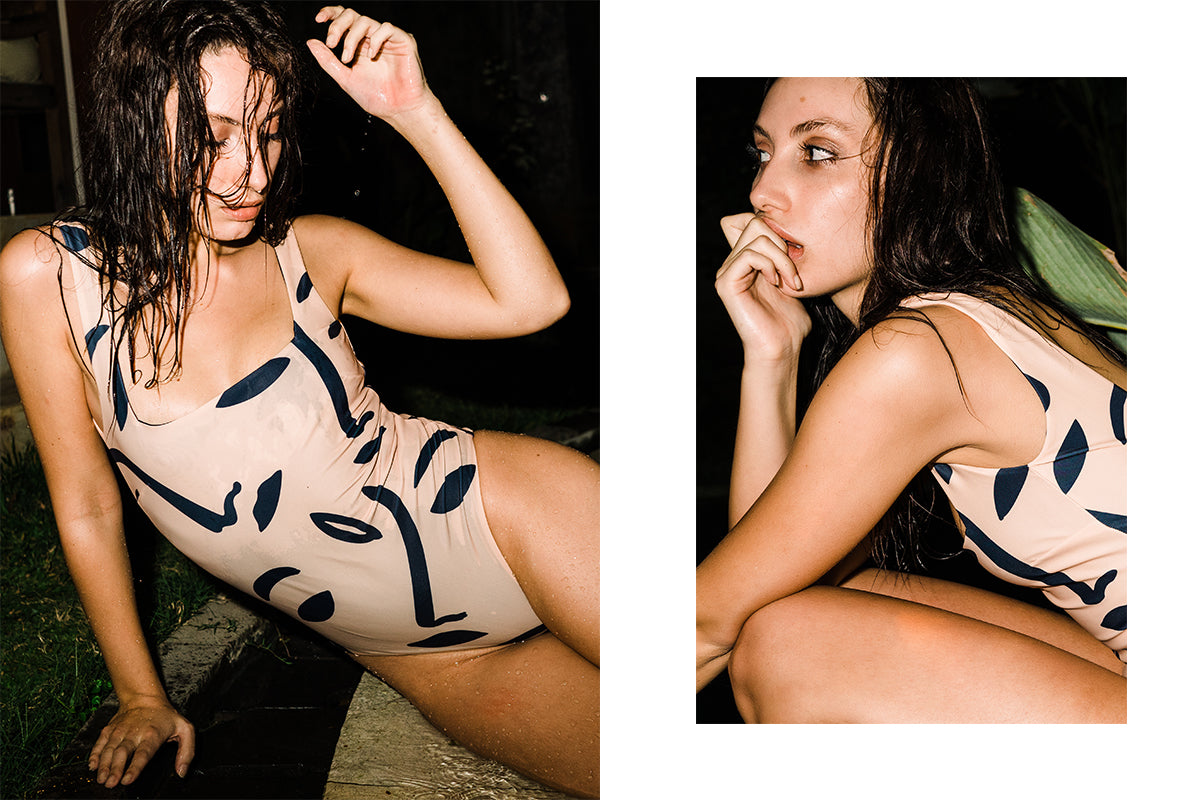 Baikal One-Piece Swimsuit in Abstract Print by Ozero Swimwear