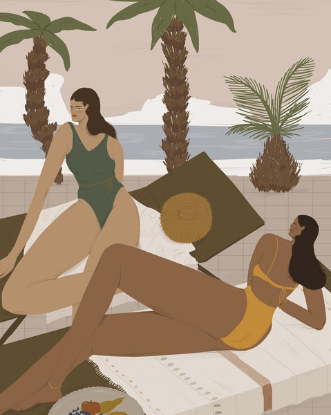 Fashion Illustration by Evgeniya Manko for Ozero Swimwear