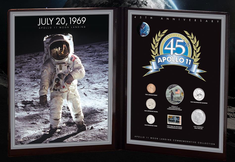 US 50th Anniversary Apollo 11 Moon Landing Commemorative Art Coin Gift ZB 