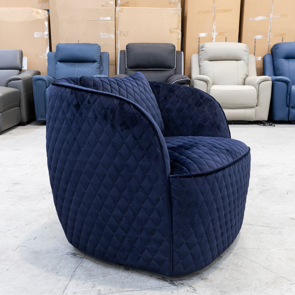 blue accent chair swivel