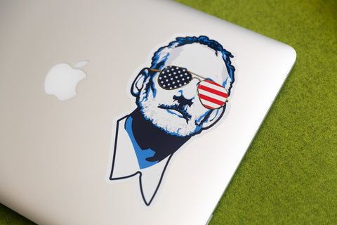 Christmas Gift Ideas and Stocking Stuffers - Bill Murray Sticker Decal - Red White and Blue