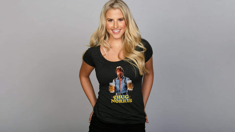Chuck Norris T Shirt - Womens Chug Norris Shirt From The Chivery