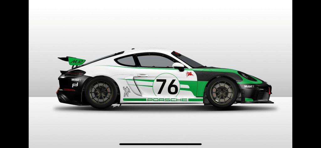 Porsche GT4 Clubsport MR graphics livery