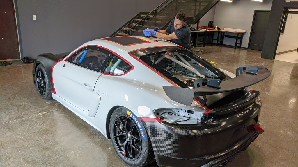 Porsche GT4 Clubsport MR paint correction