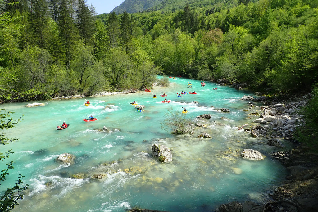 Group Packrafting Session at during the 2018 European Packrafting Meetup