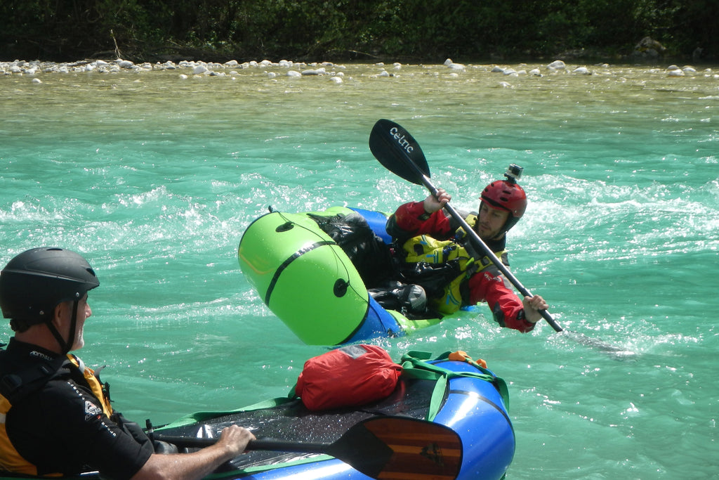 Ferry glide training at the 2018 European Packrafting Meetup.