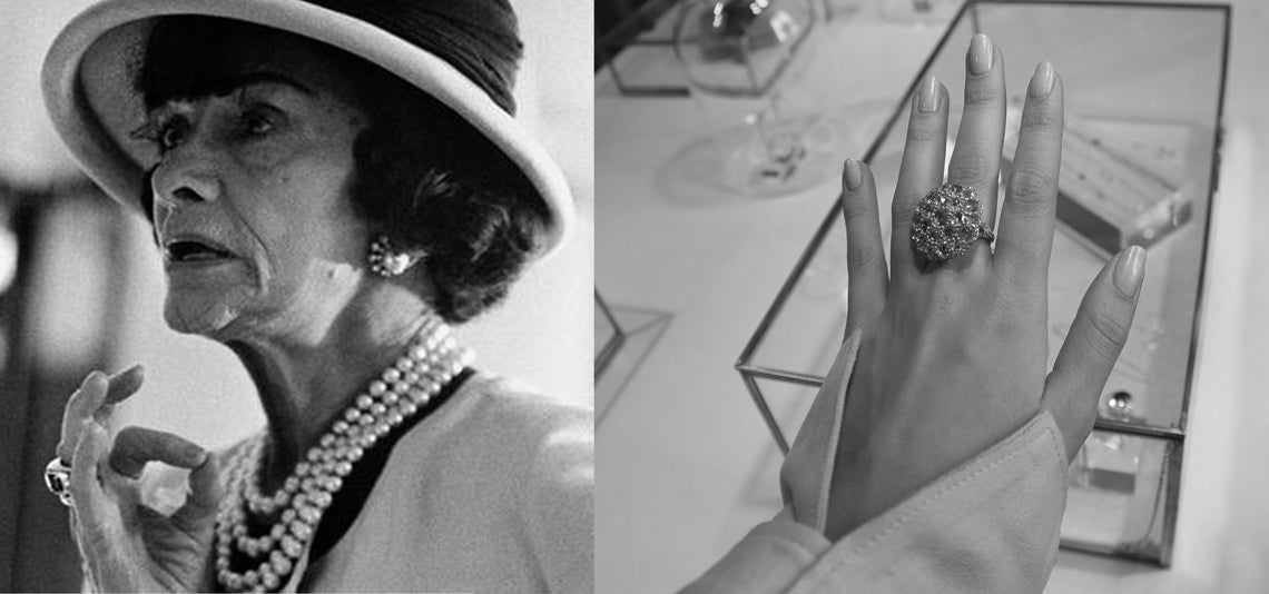 64Facets fine jewelry worn like Coco Chanel