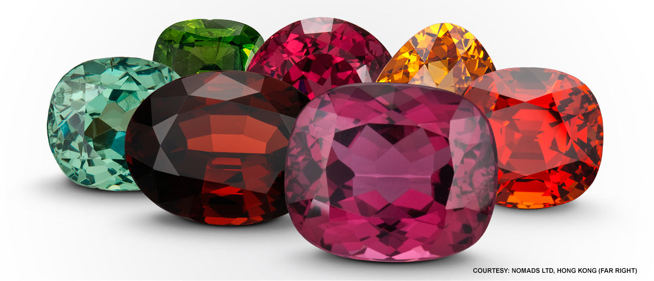 Picture of Garnets of many colors