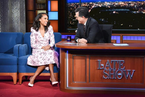 The Late Show with Stephen Colbert - Kerry Washington Wears 64Facets Diamond Stud Earrings