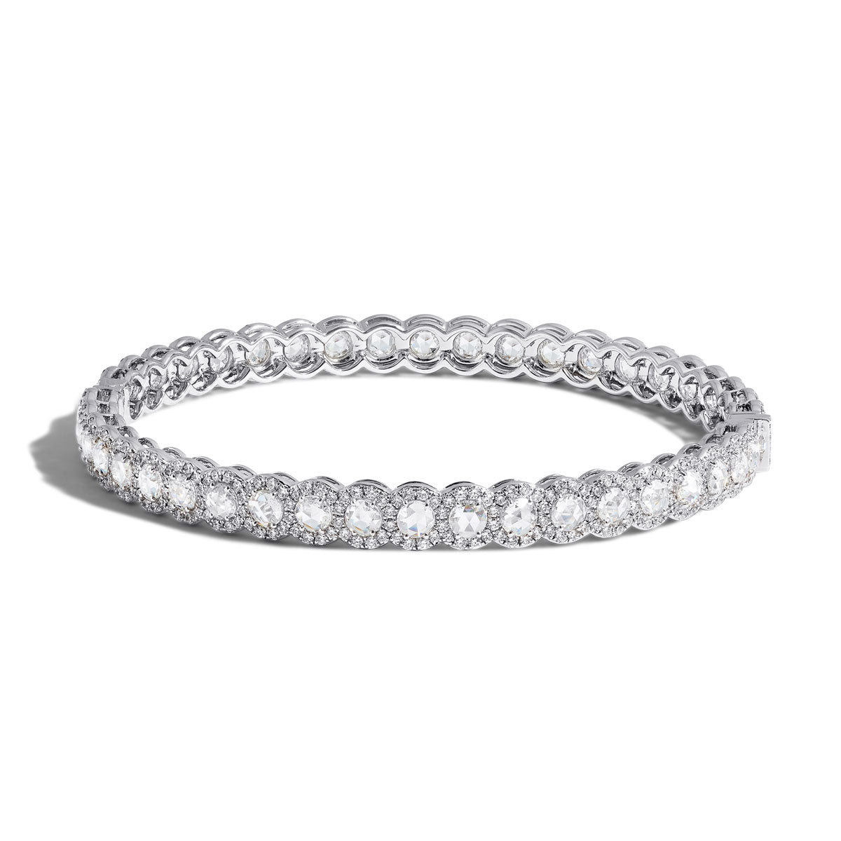 oval diamond bangle