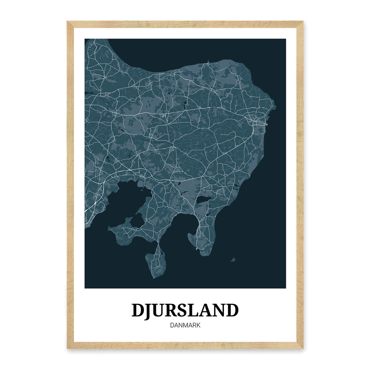 Djursland plakat - Blå – Homedec.dk