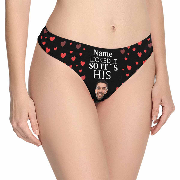 Custom Faceandname Underwear Personalized Licked It His Womens Thongs N Yescustom 6113