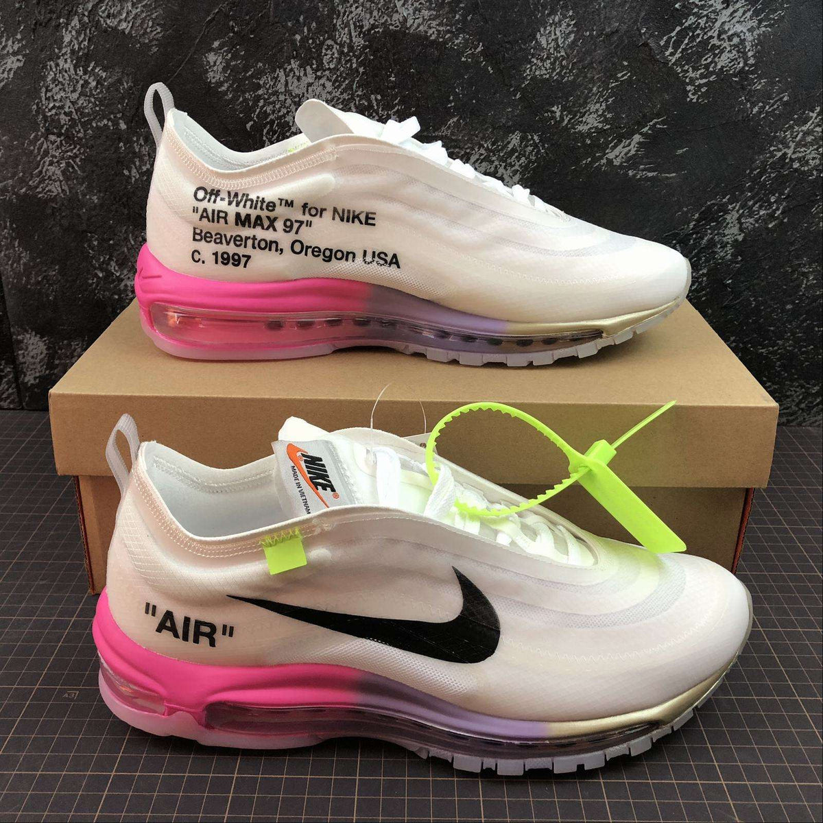 pink off white air max 97