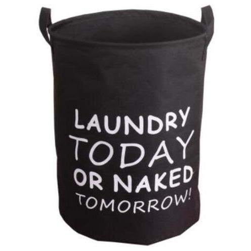 black laundry bin