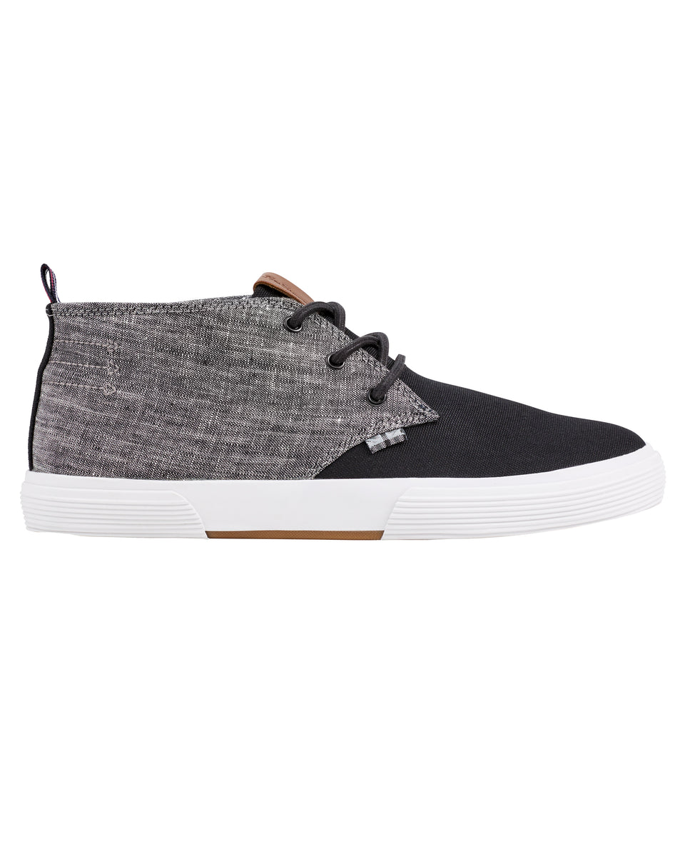 grey mid top sneakers