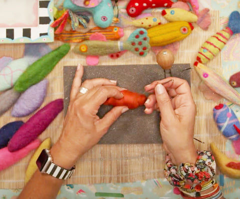 needle felting 3D shapes