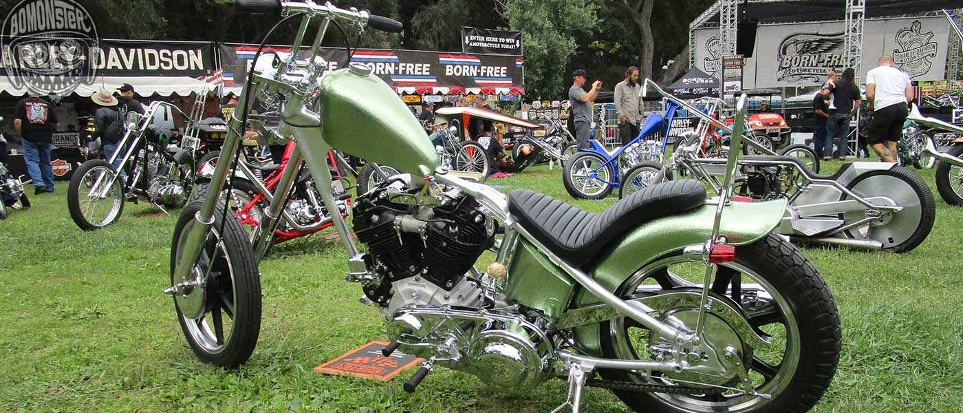 harley chopper show bike born free show