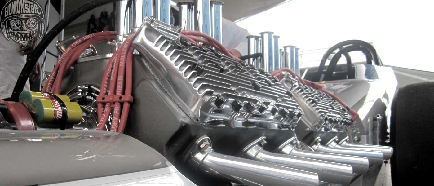 twin flathead motors in dragster