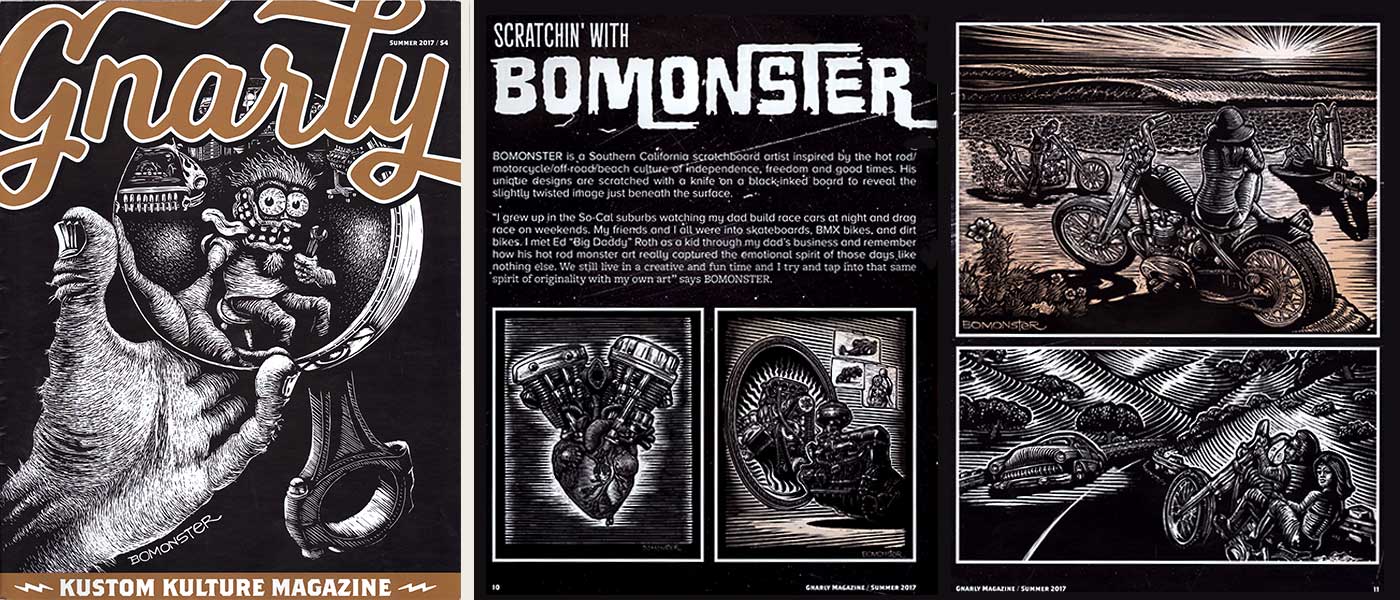 bomonster on the cover of gnarly magazine