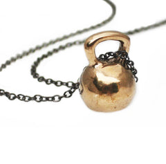 Kettlebell Necklace (large bronze)