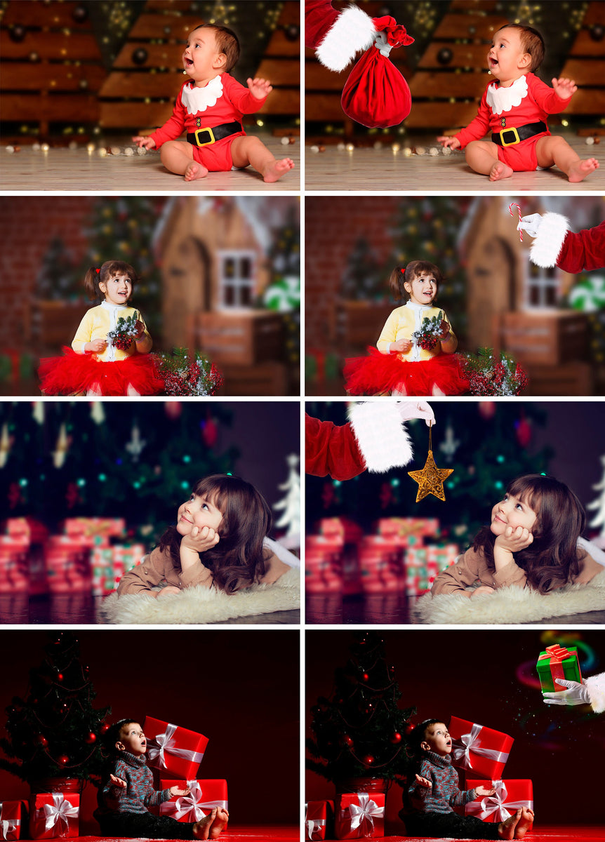 30 Santa Hand, Photoshop Mix overlay, Christmas holiday winter overlay