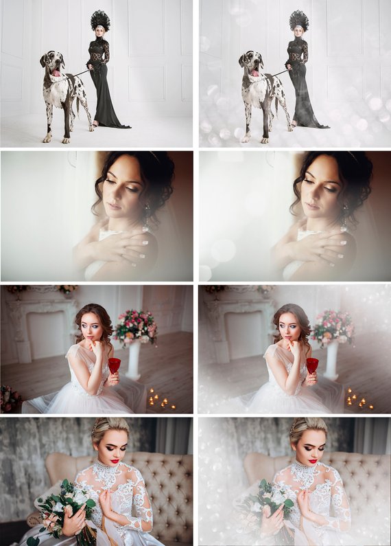 25 Wedding Glamour Fashion Art Boudoir Bokeh Photoshop Overlays Digi 5423