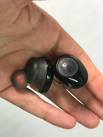 Audio46: JBL Tune 120TWS True Wireless Earphones Review bird's eye view of earbuds