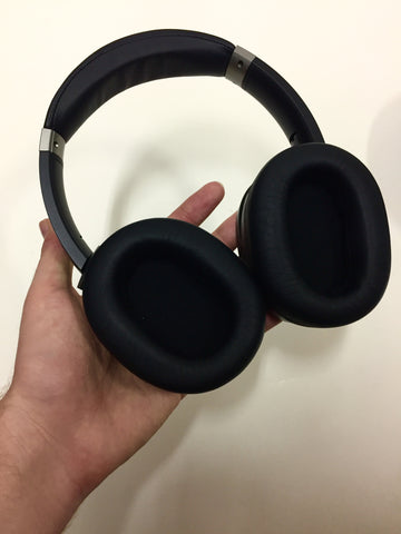 Audeze LCD-1 folded flat with inside of earcups visible