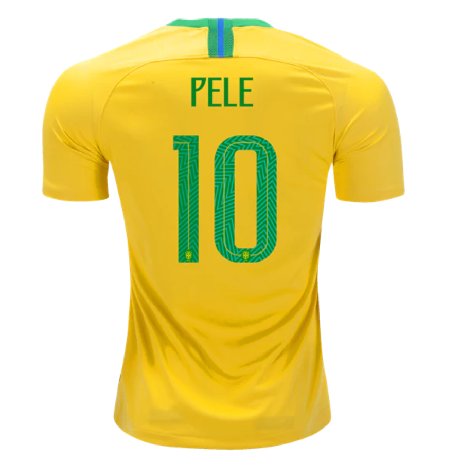 brazil soccer jersey pele