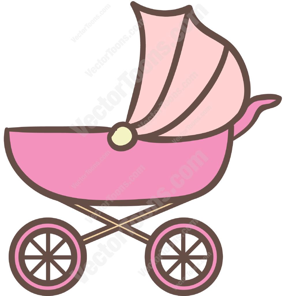 pink baby stroller